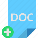 add, doc, file