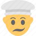 confused, emoji, face, man cook, puzzled