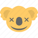 animal, emoticon, koala emoji, koala face, smiley