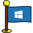 flag, media, networking, social, windows