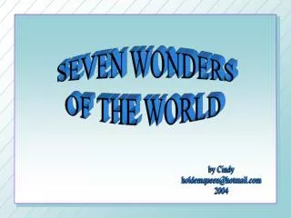 Seven Wonders Of The World