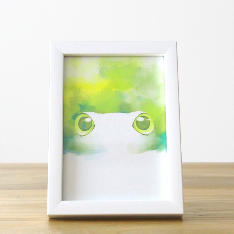 Eyes of Frog [postcard] - 卡片/明信片 - 紙 綠色