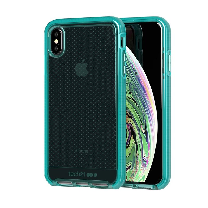 英國Tech 21防撞軟質格紋保護殼-iPhone Xs 透綠(5056234706787) - 手機殼/手機套 - 矽膠 綠色