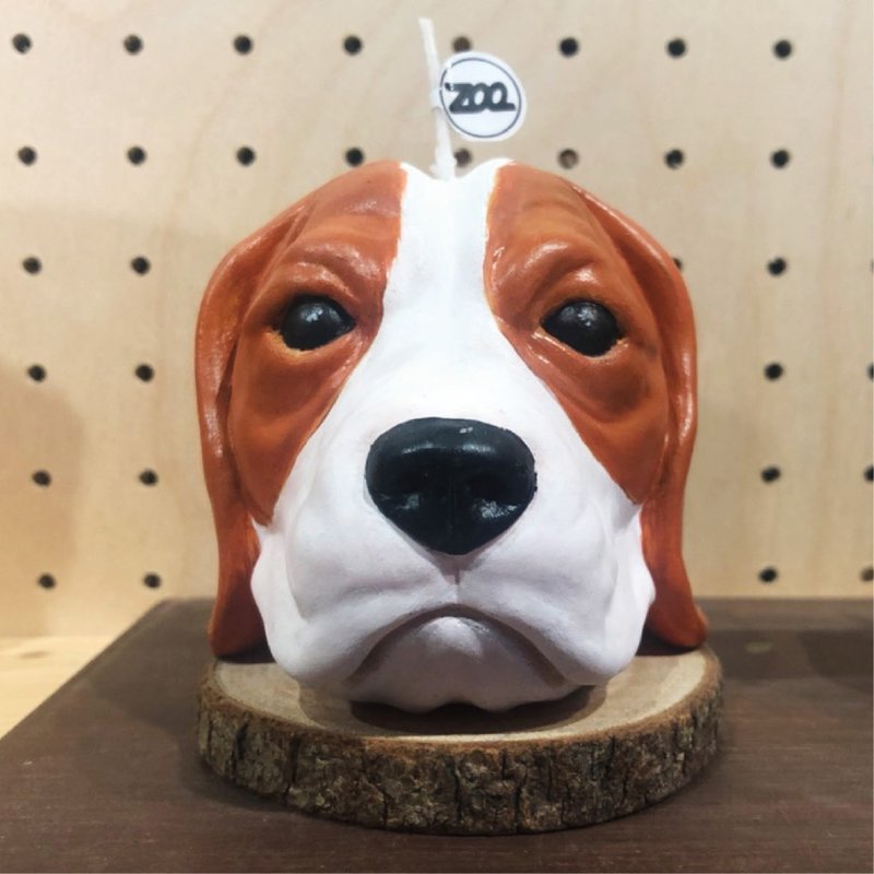 米格魯/小獵犬(Beagle)-造型蠟燭 - 蠟燭/燭台 - 蠟 多色