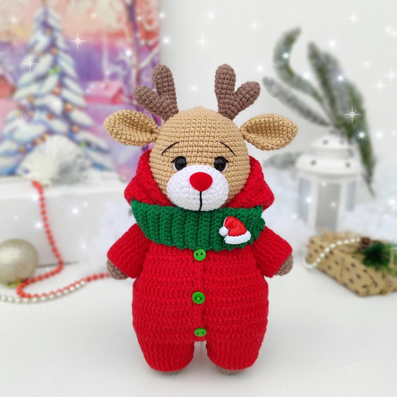 Amigurumi crochet pattern - Crochet Deer pattern - Digital English PDF pattern - 編織/羊毛氈/布藝 - 棉．麻 多色