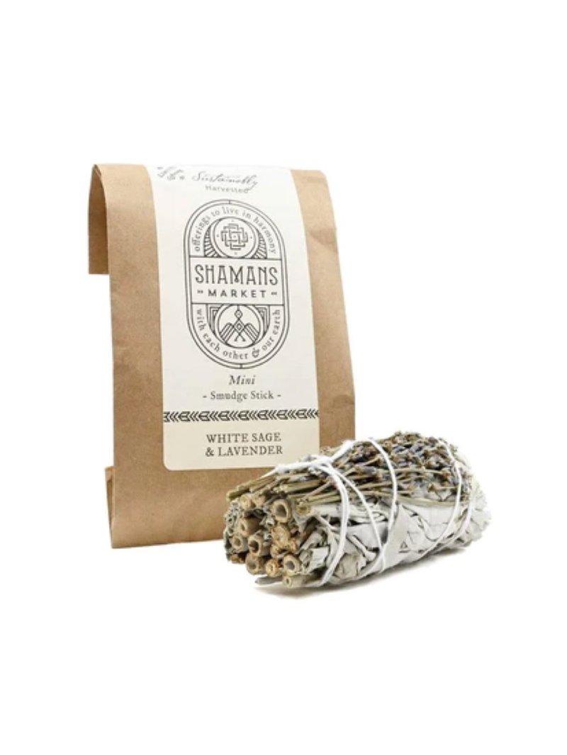 Shamans Market White Sage & Lavender Smoke Stick - น้ำหอม - พืช/ดอกไม้ สีกากี