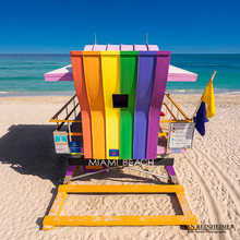 Rainbow Lifeguard Stand - Miami Beach, FL