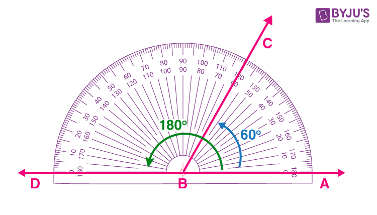 Degree measure of 60 degrees