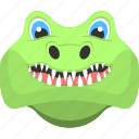 animal, crocodile face, crocodile teeth, green crocodile, reptile