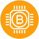 bitcoin, bitcoins, chip, cryptocurrency, currency, digital, money