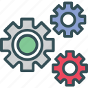 cogs, development, gears, settings, setup