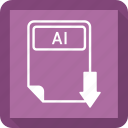 ai file, document, extension, file, format, paper, type