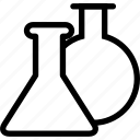 beaker, flask, grid, lab, laboratory, measuring