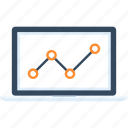 analytics, chart, computer, graph, laptop, monitoring, statistics