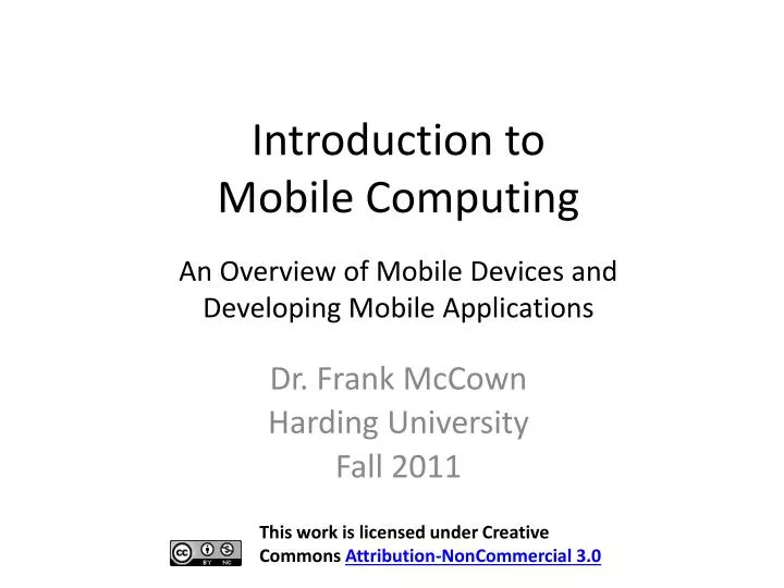 introduction to mobile computing