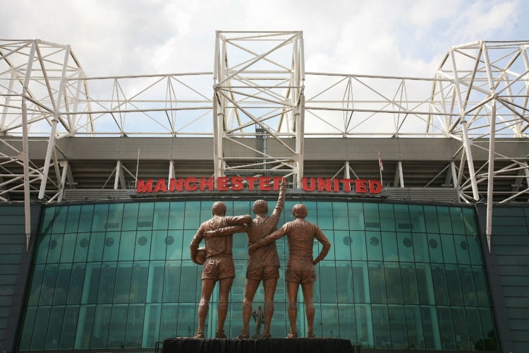 The statue of Manchester United's 'Holy Trinity' of players stands in front of Old Trafford after being unveiled today on May 29, 2008, Manchester,...