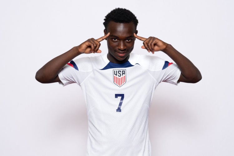 Nimfasha Berchimas of USA poses for a photo during the FIFA U-17 World Cup 2023 on November 09, 2023 in Jakarta, Indonesia.