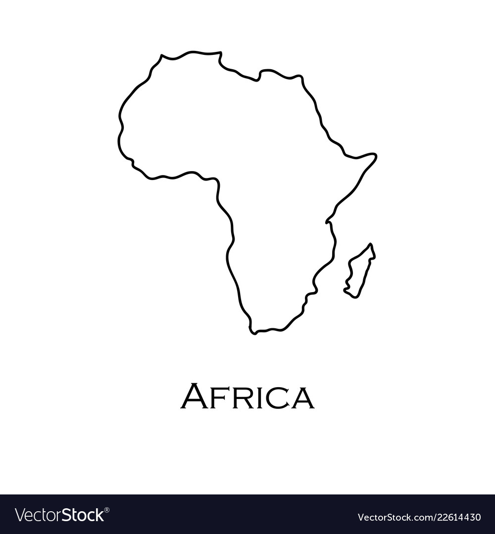 Map of africa white on a background