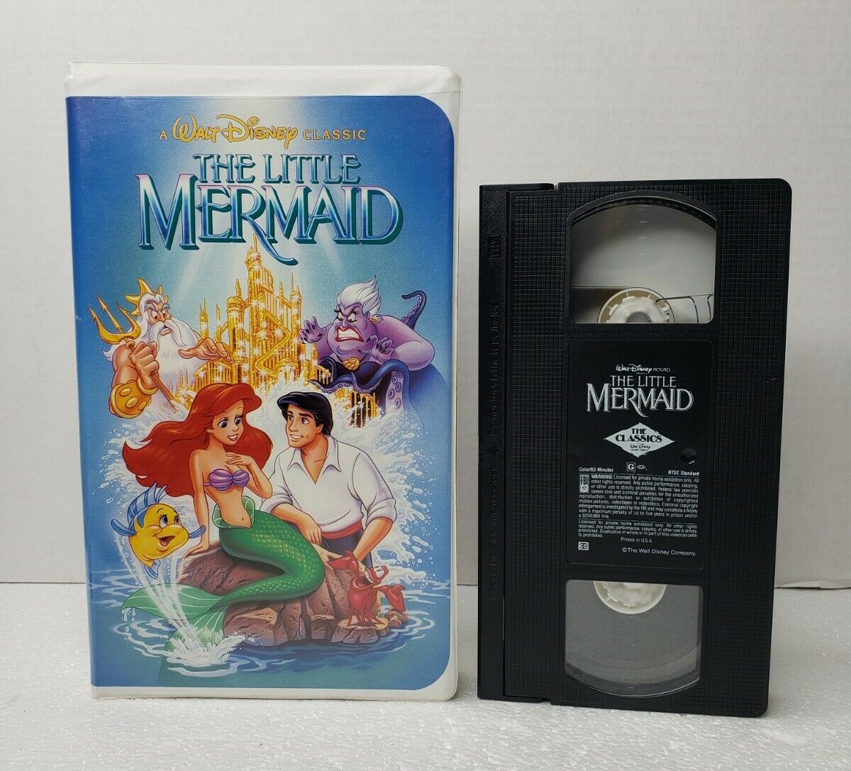 Walt Disney The Little Mermaid VHS Tape Black Diamond Banned Cover ...