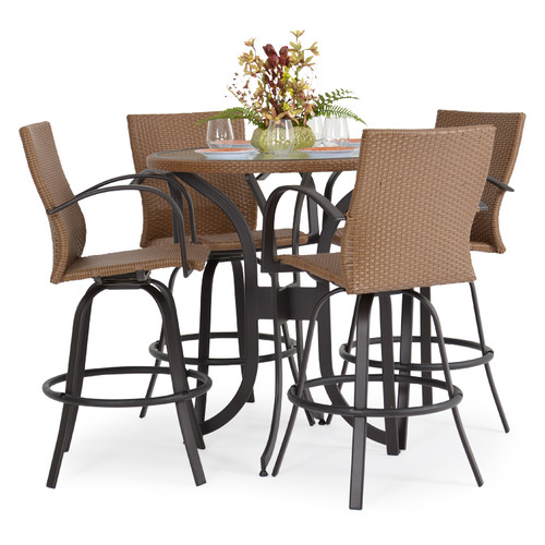 Empire Outdoor Wicker 5 Piece Bar Set