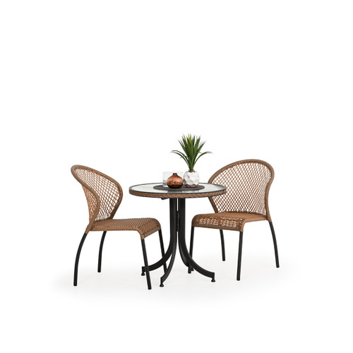 Empire Outdoor Wicker 3 Piece Bistro Set