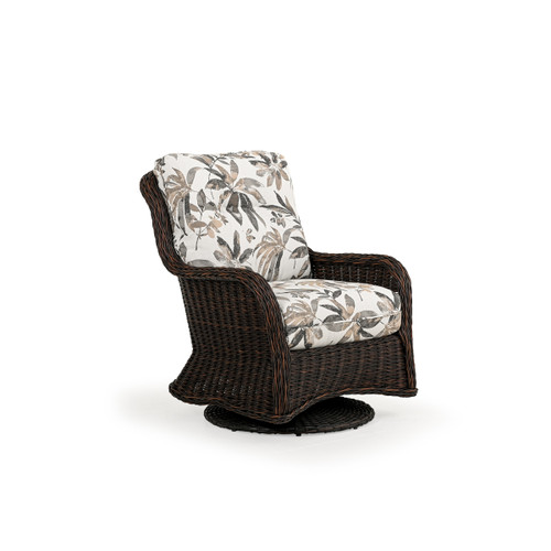 Maldives Outdoor Wicker Swivel Glider in Clove Weave