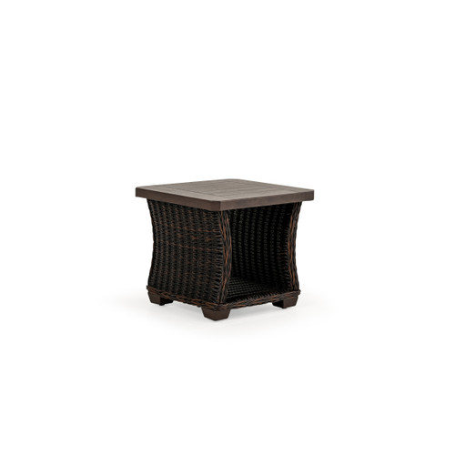 Maldives Outdoor Wicker End Table in Clove Weave