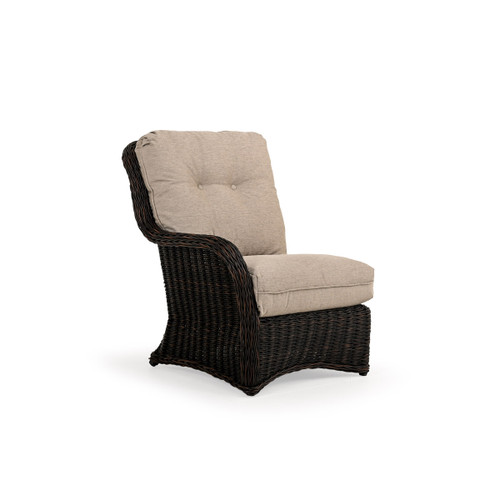 Maldives Outdoor Wicker Left Facing Arm Chair in Clove Weave