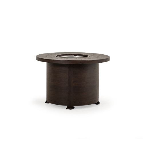 Maldives Outdoor 36" Round Fire Pit in Black Walnut