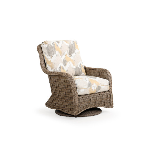  Maldives Outdoor Wicker Swivel Glider in Ash Weave