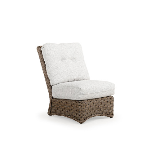 Maldives Outdoor Wicker Armless Chair in Ash Weave