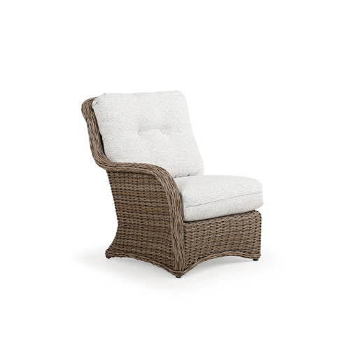 Maldives Outdoor Wicker Left Facing Arm Chair in Ash Weave