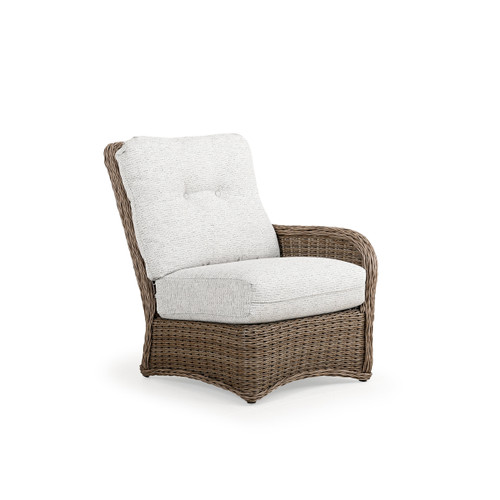 Maldives Outdoor Wicker Right Facing Arm Chair in Ash Weave