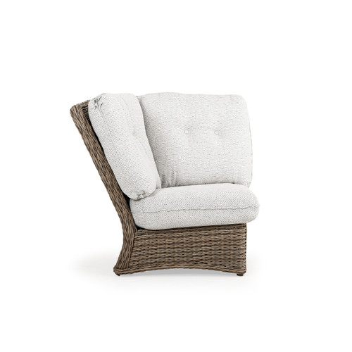 Maldives Outdoor Wicker 90 Degree Corner Chair in Ash Weave