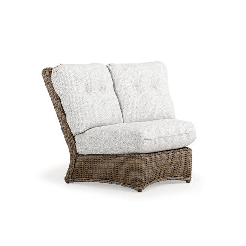 Maldives Outdoor Wicker 45 Degree Wedge Chair in Ash Weave