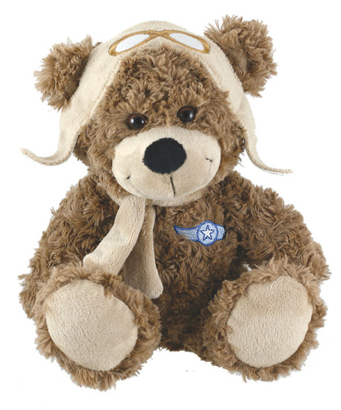 Aviator Plush Tan Bear 9 inch