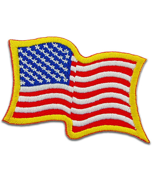 USA Wavy Flag Patch