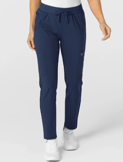 Front view of the women's Wink W123 scrub pant #5045 in navy.