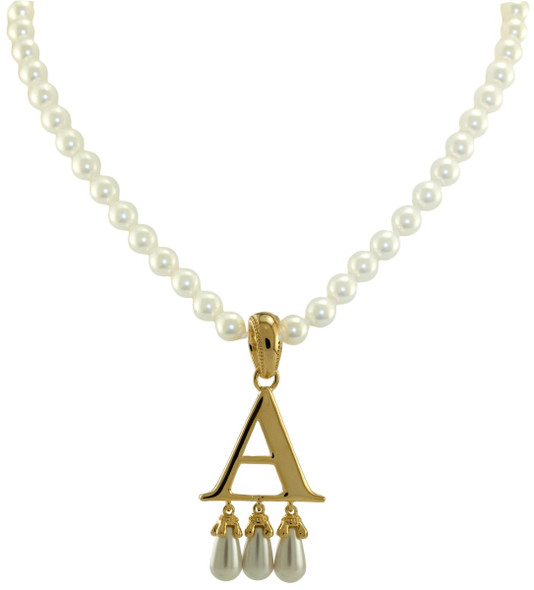 Anne Boleyn Pearl Initial Necklace