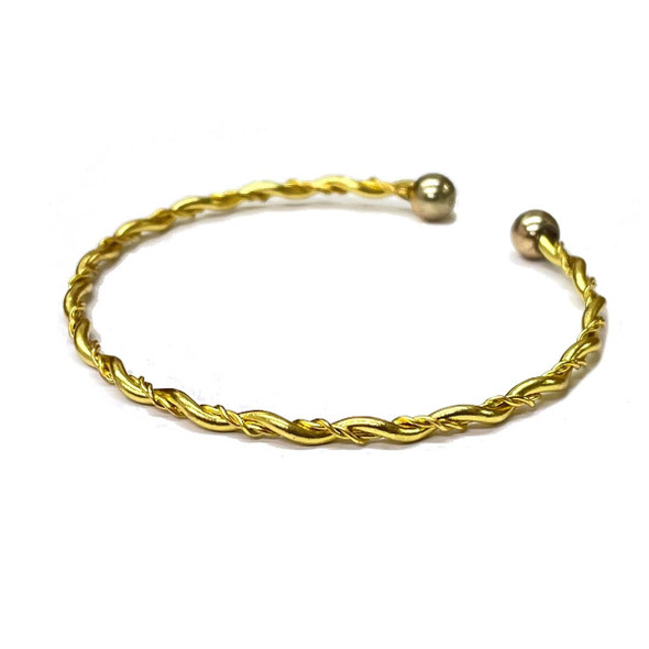 Tudor Gold Gilt Twisted Bangle