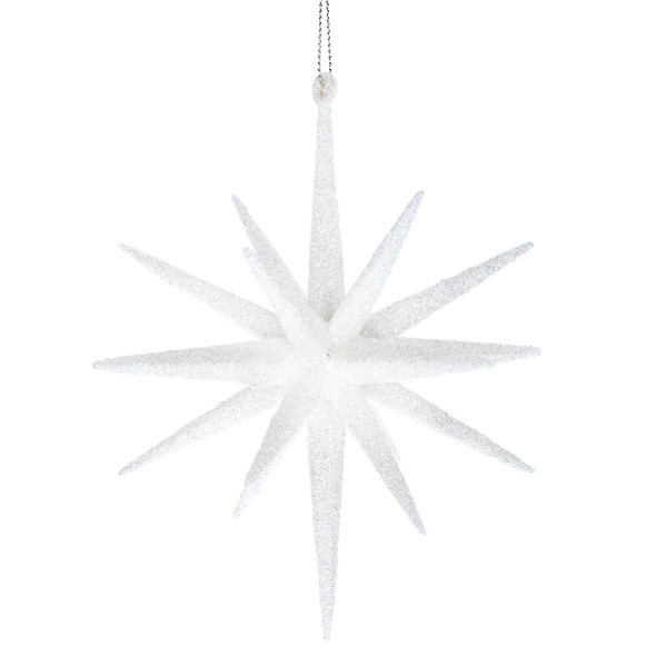 White Sparkle Bethlehem Star Decoration