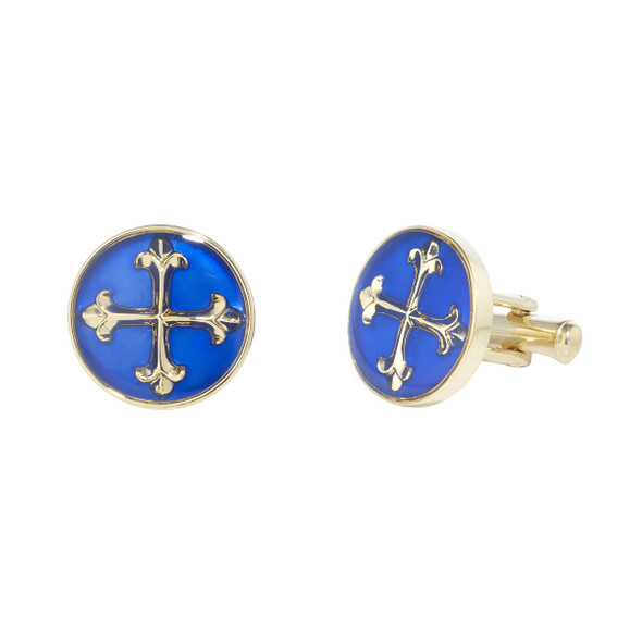 Patonce Cross Enamelled Cufflinks