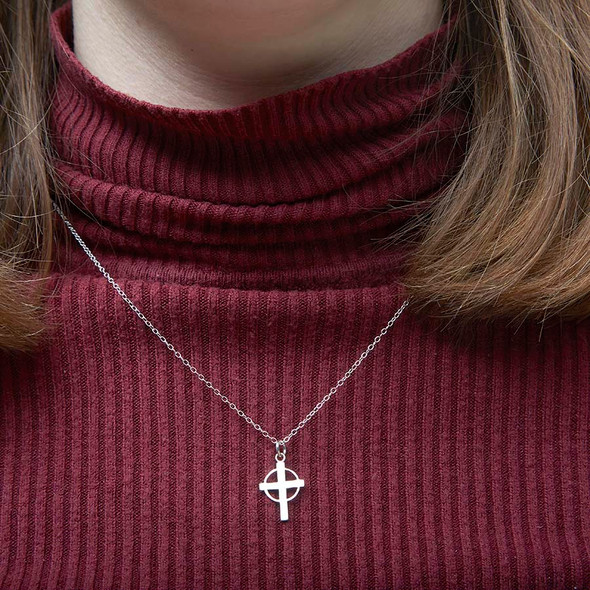 Beaufort Cross Silver Necklace