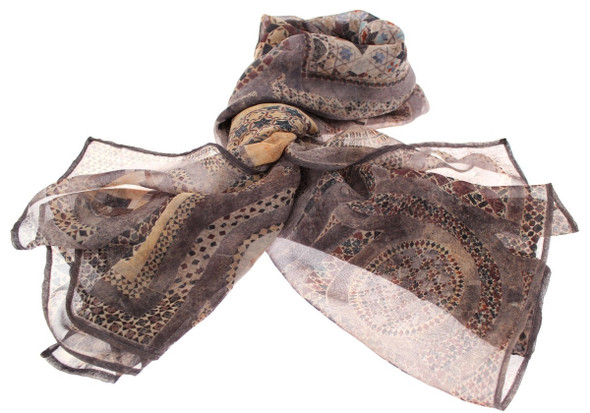 Cosmati Georgette Silk Scarf