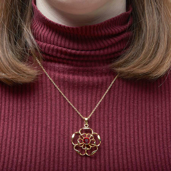 Filigree Tudor Rose Pendant