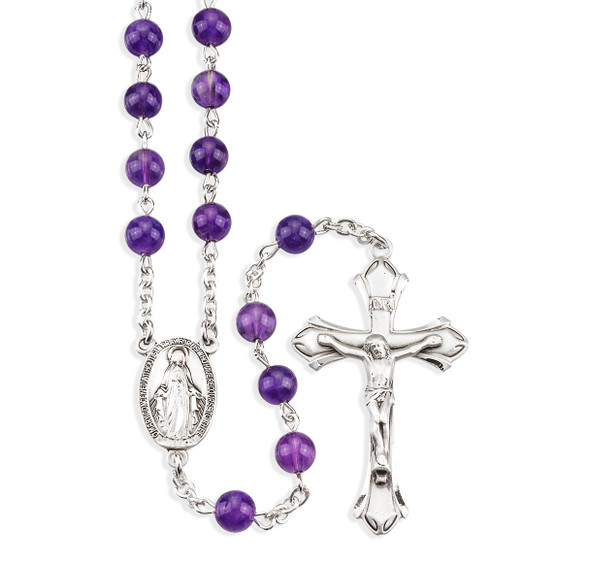 Genuine Amethyst Sterling Rosary