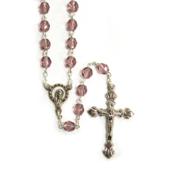 June - Light Amethyst Birthstone Rosary