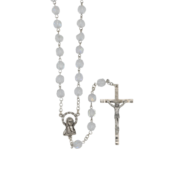 Deluxe Rosary with 6mm Crystal Beads