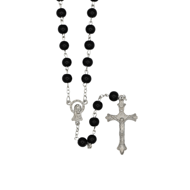 5mm Wooden Rosary with a 20-Inch Linked Chain