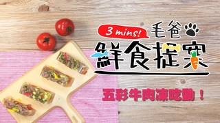 【毛爸鮮食提案】五彩牛肉凍吃動